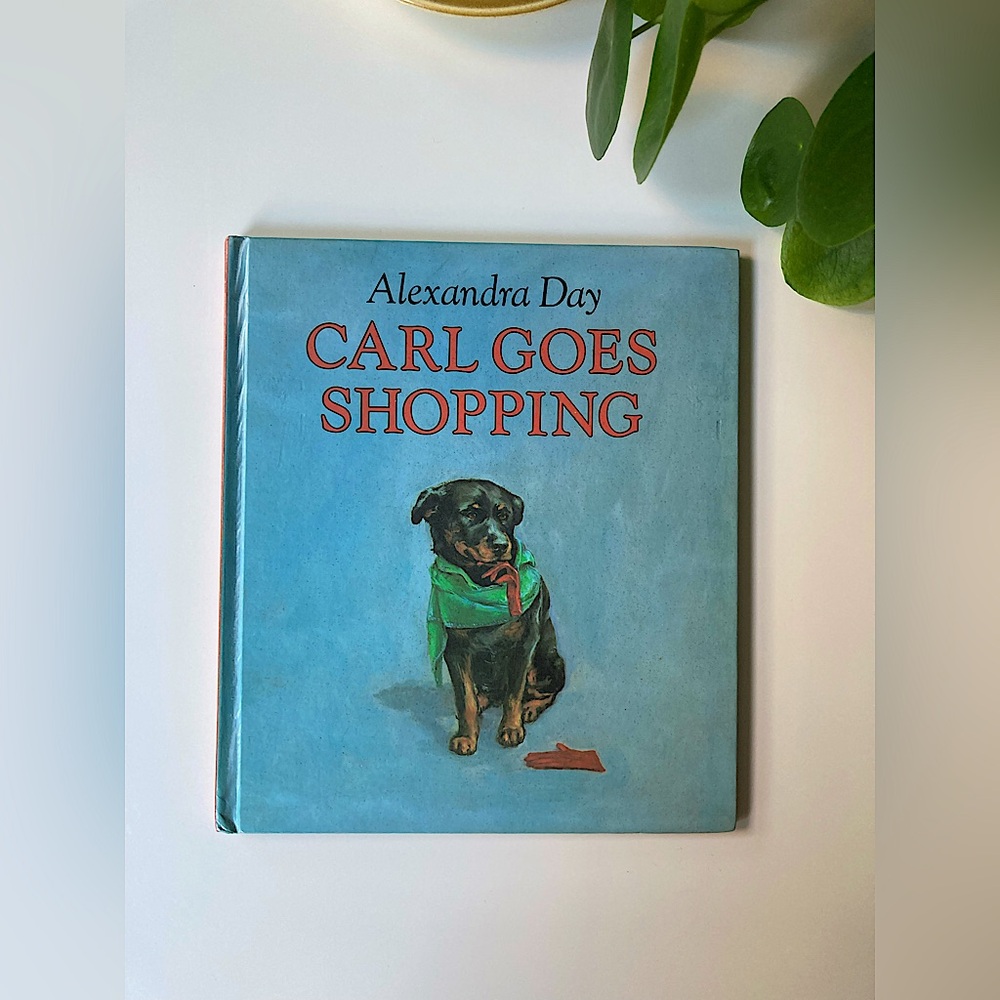 Vintage Carl Goes Shopping by Alexandra Day 1989 First Edition Picture Book